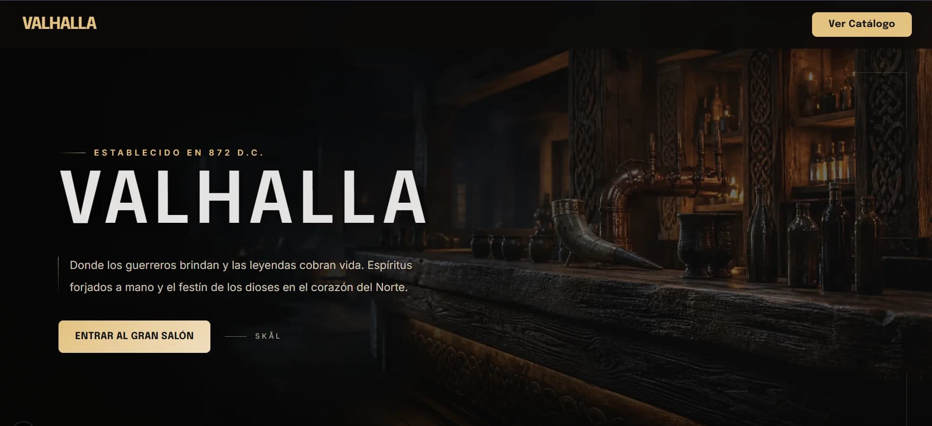 Vista de la interfaz de Valhalla